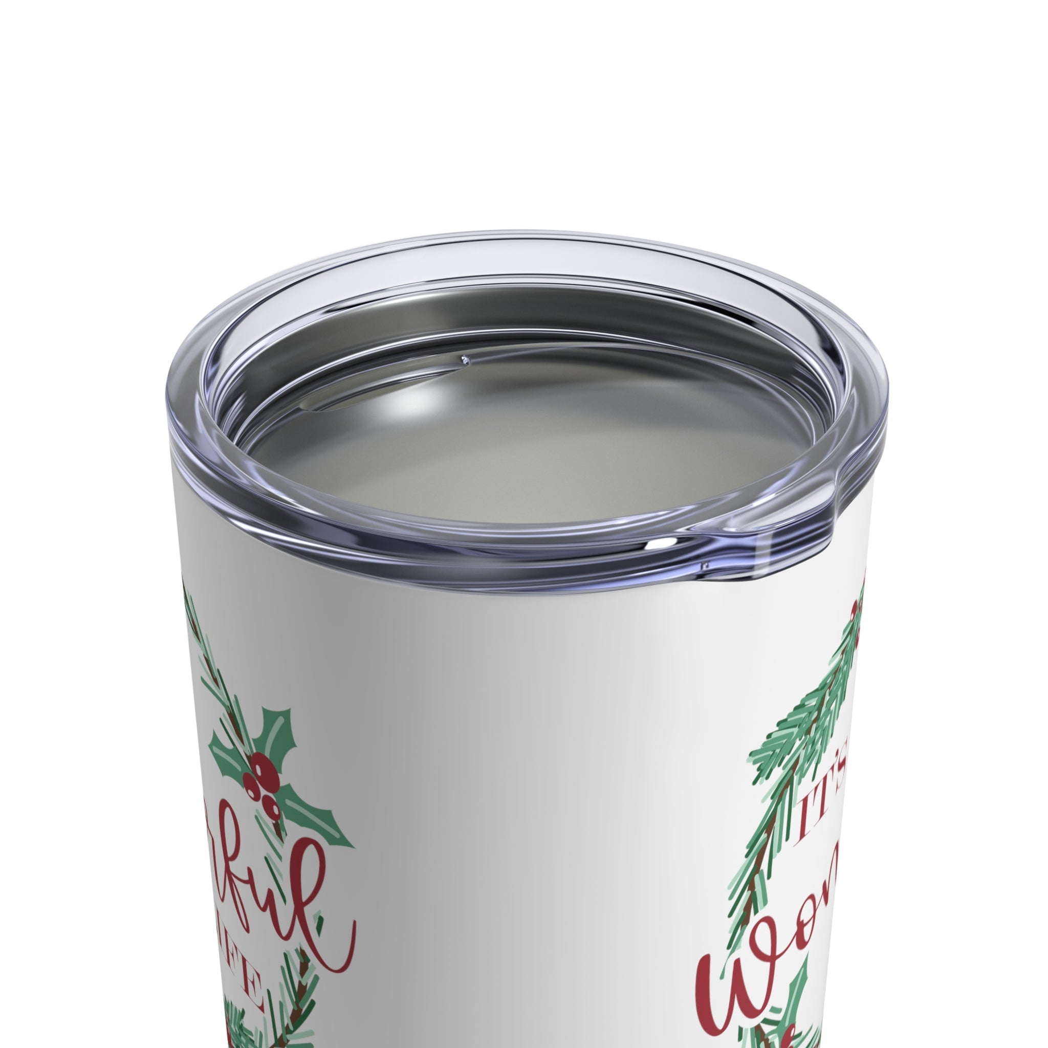 It's A Wonderful Life Wreath Christmas Stainless Steel Tumbler 10oz