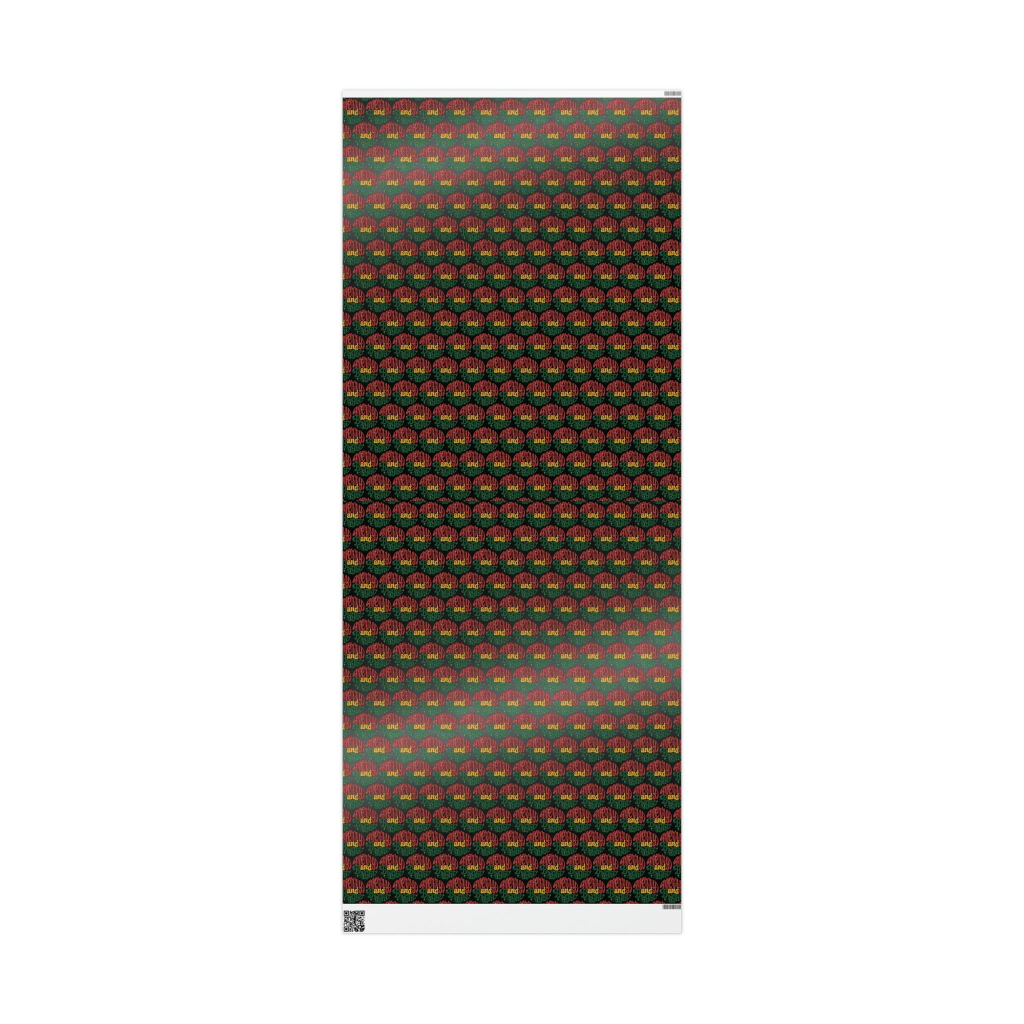 Merry And Bright Black Christmas Print Holiday Gift Wrap Paper - Glossy Or Matte