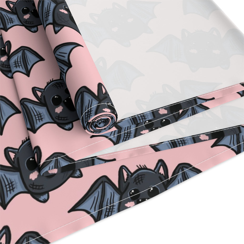 Halloween Bats Pink Fall Autumn Cotton Poly Table Runner