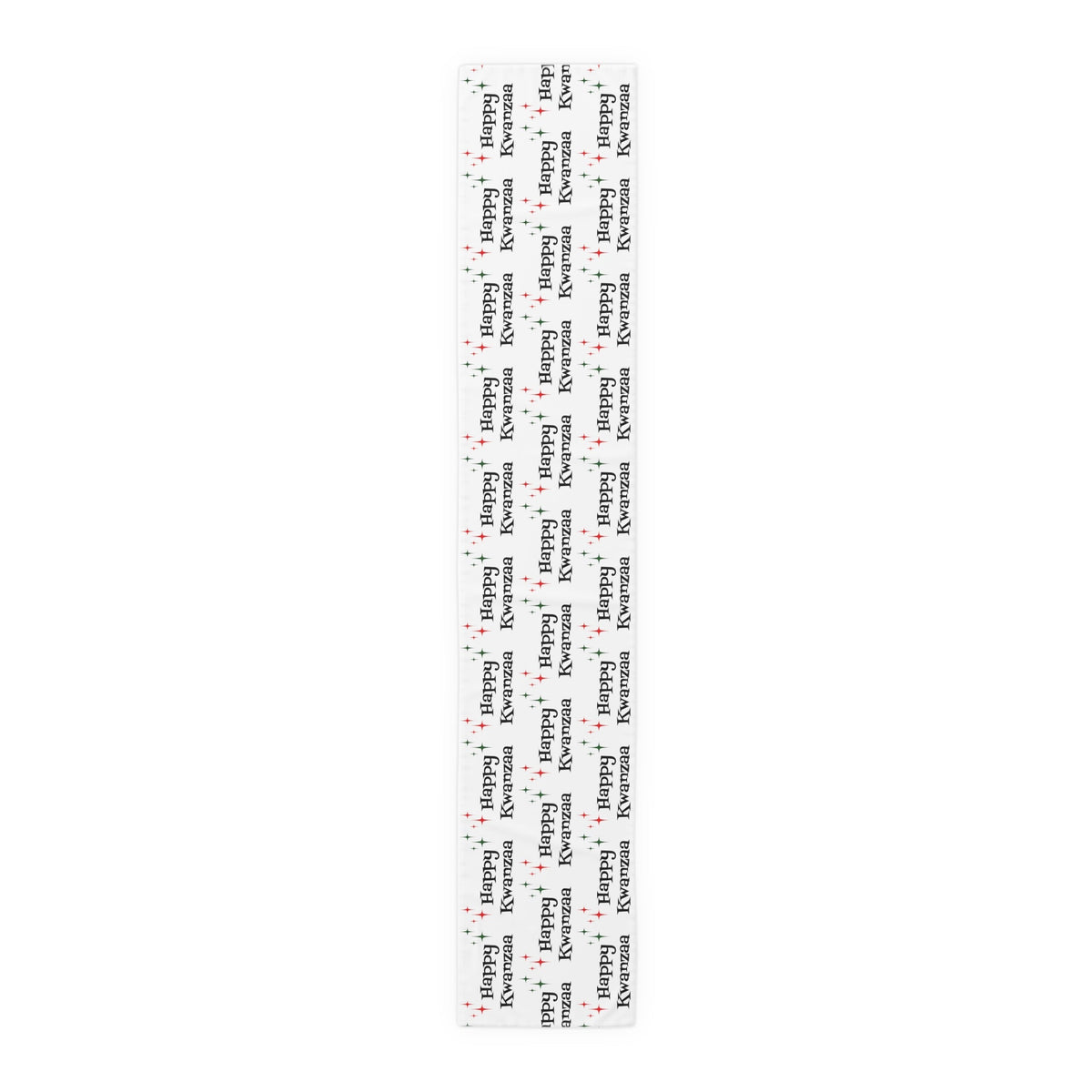 Happy Kwanzaa Atomic Mid Century Retro Style Kwanzaa Holiday Party Decor Cotton Poly Table Runner