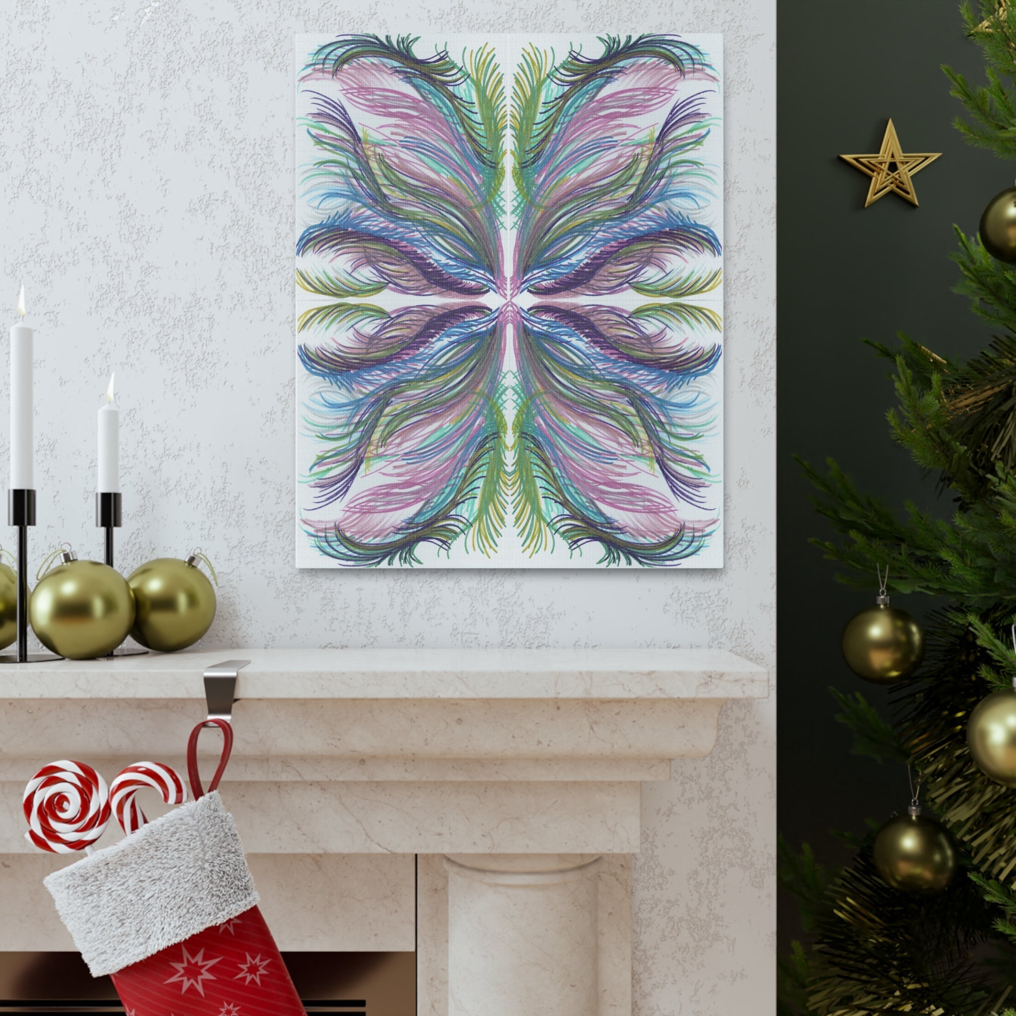 Lyran Palm Caden Caraco Art Canvas Gallery Wrap