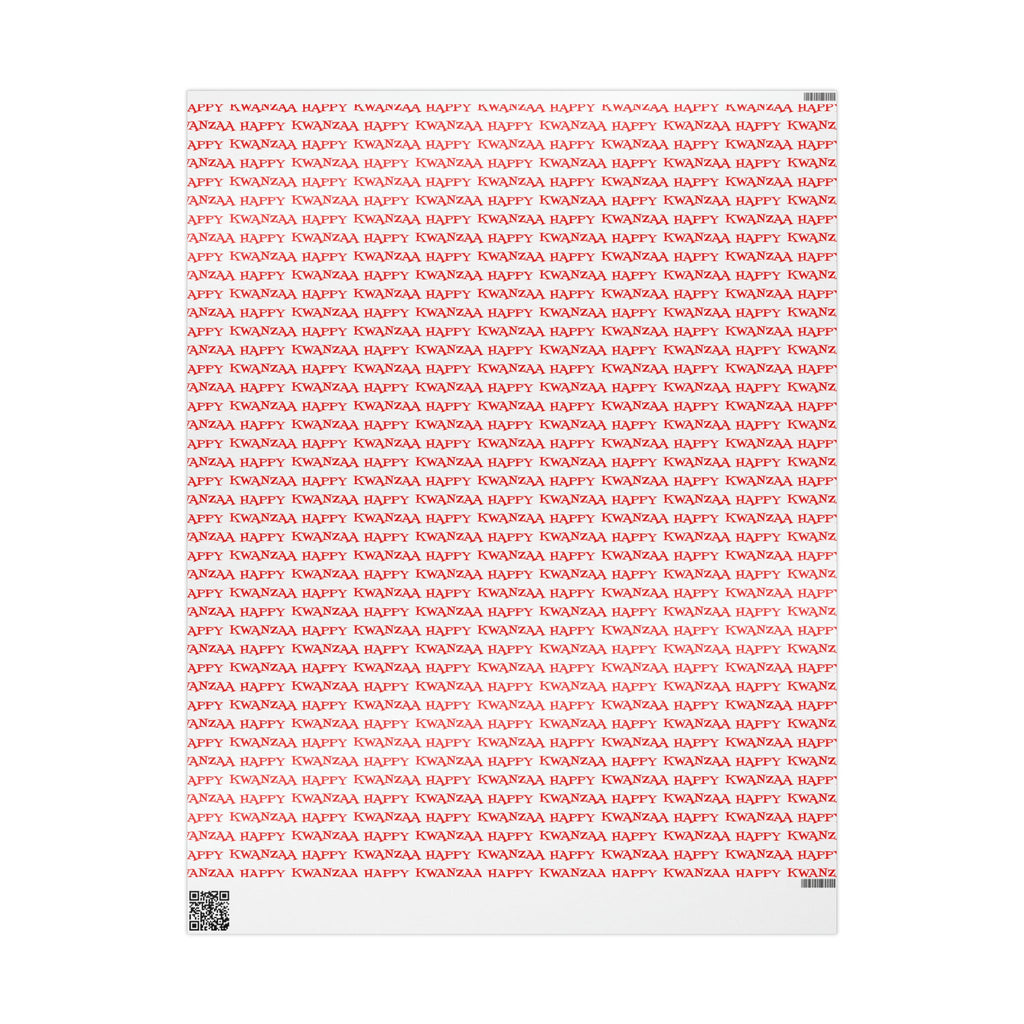 Happy Kwanzaa Red And White Atomic Retro Style Gift Wrap Paper - Glossy Or Matte