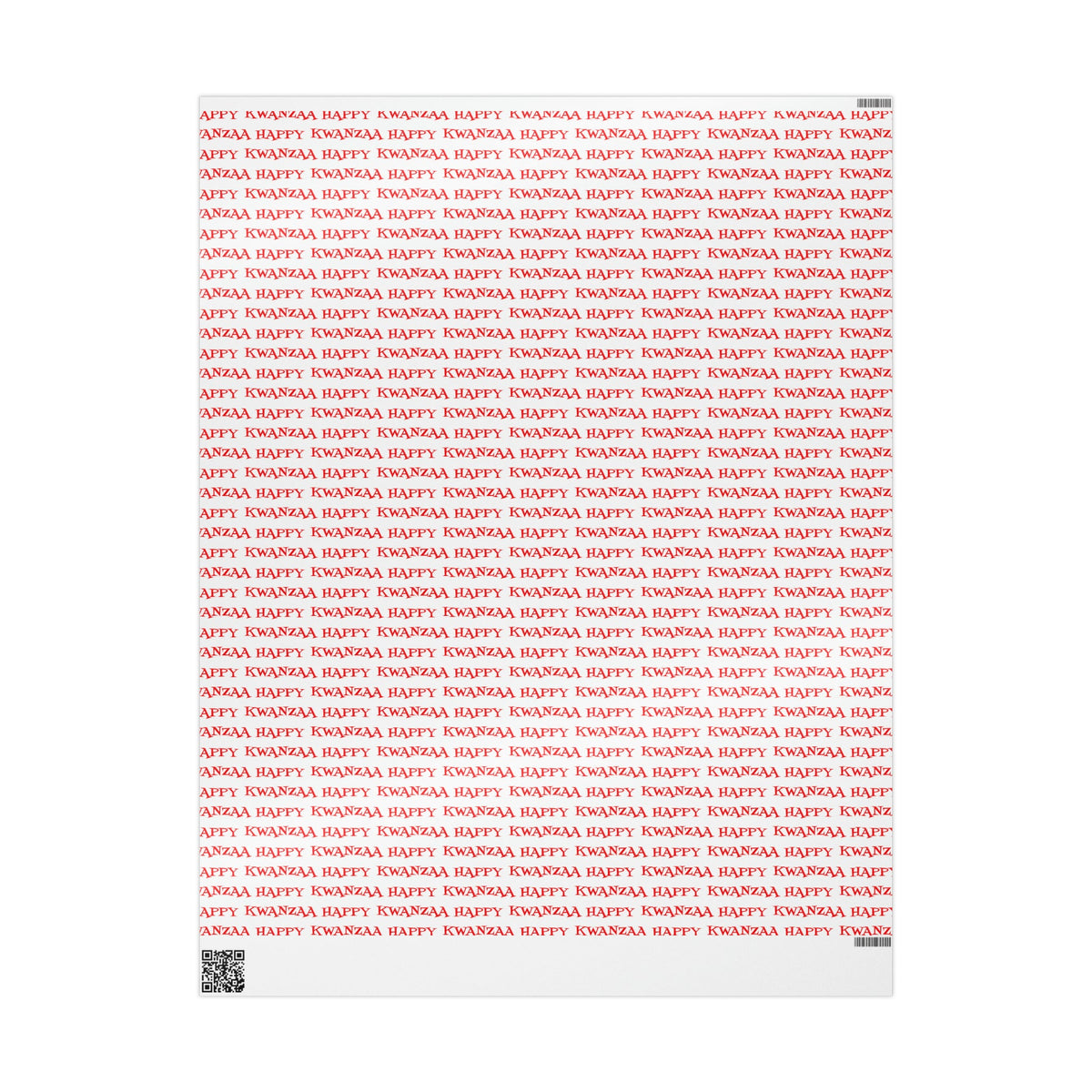 Happy Kwanzaa Red And White Atomic Retro Style Gift Wrap Paper - Glossy Or Matte