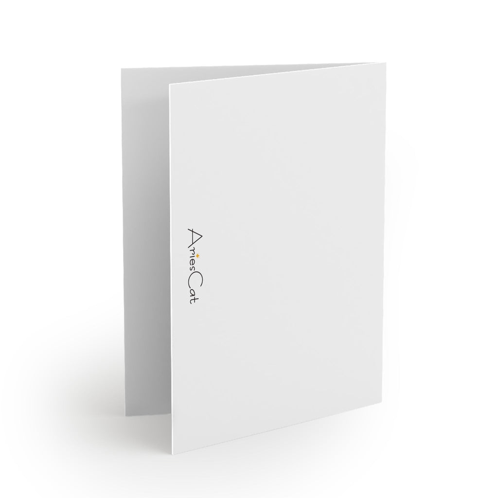 Happy Hanukkah Starburst Atomic Mid Century Retro Style Matte Greeting Cards (8, 16, and 24 pcs)