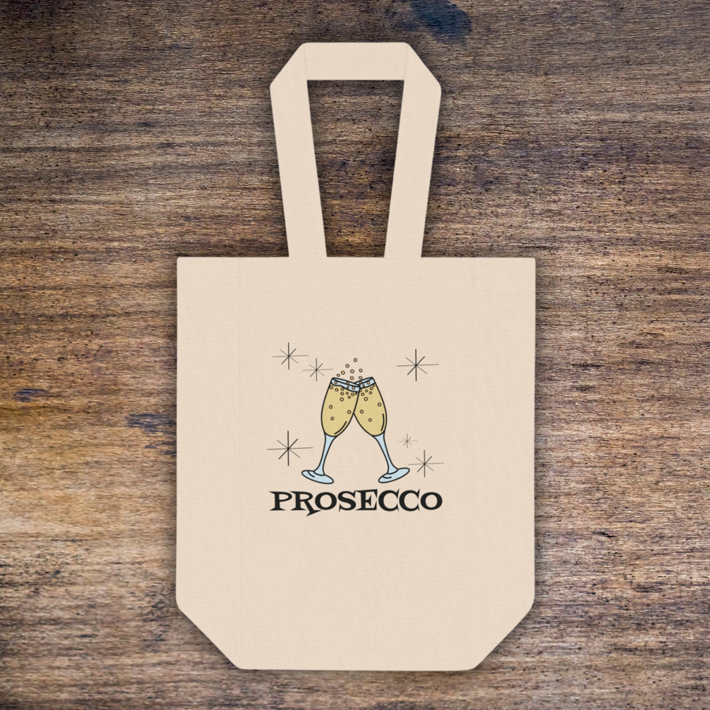 Prosecco Wine Bottle Holder Bag Double Bottle Tote Atomic Era Retro Style