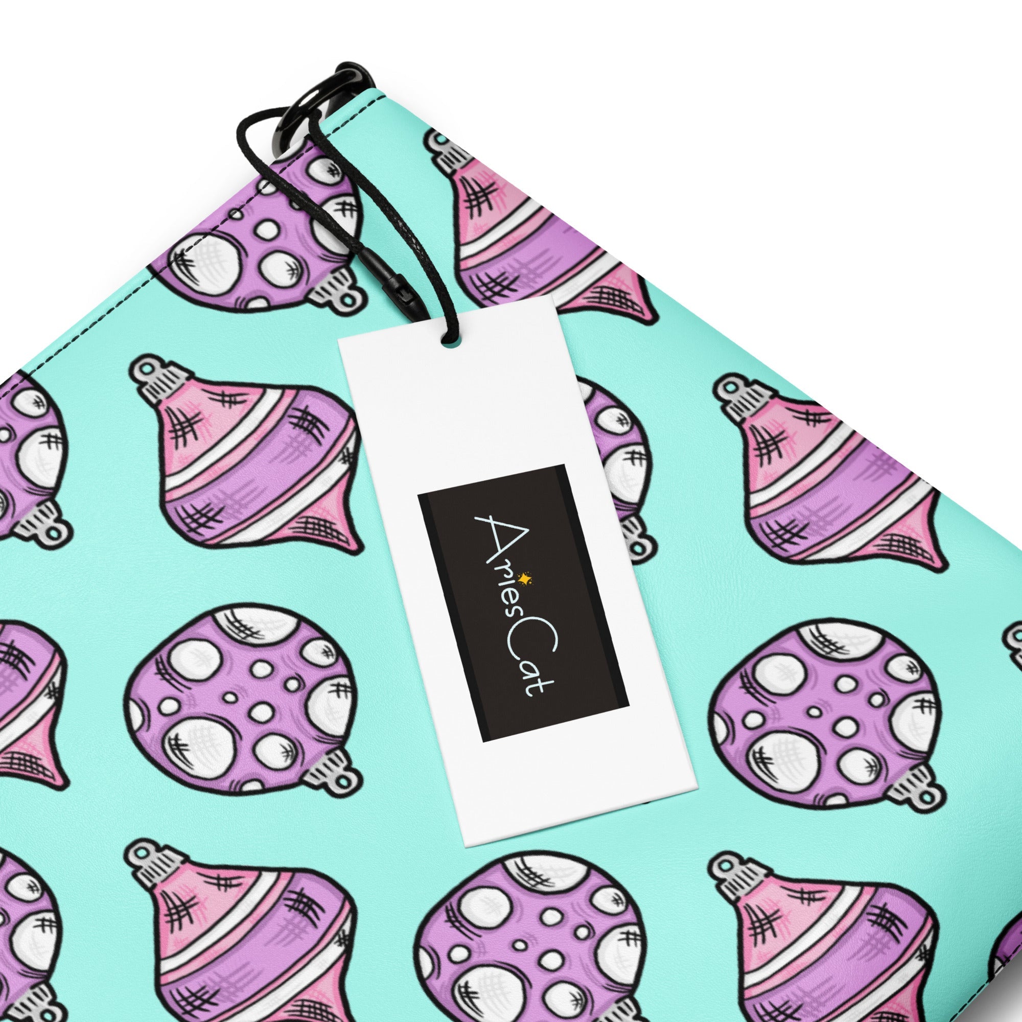 Pink Purple Christmas Ornaments Teal Crossbody Bag Purse
