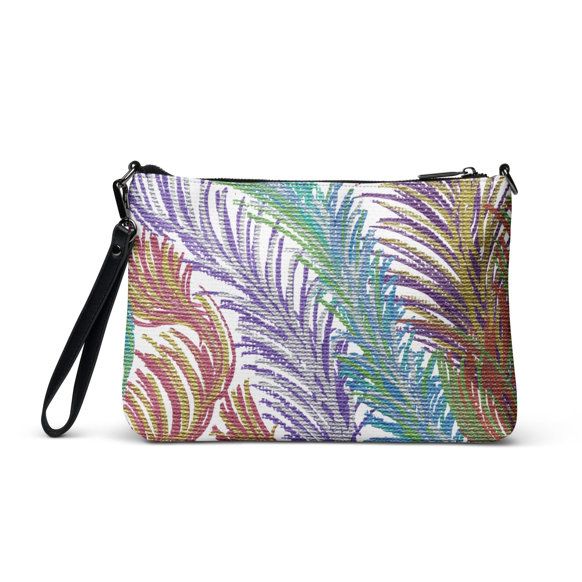 Space Feathers Caden Caraco Crossbody Bag Shoulder Purse Wristlet Clutch