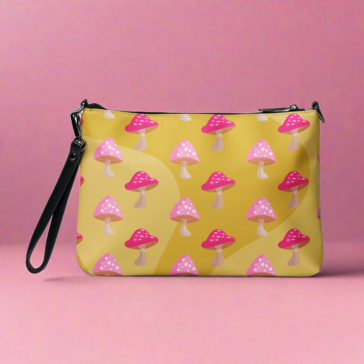 Alice In Wonderland Caterpillar Mushroom Crossbody Bag Shoulder Purse Wristlet Clutch