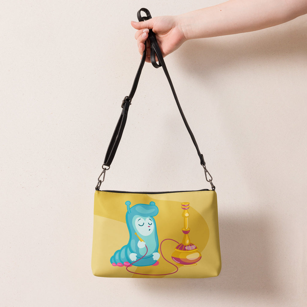Alice In Wonderland Caterpillar Mushroom Crossbody Bag Shoulder Purse Wristlet Clutch