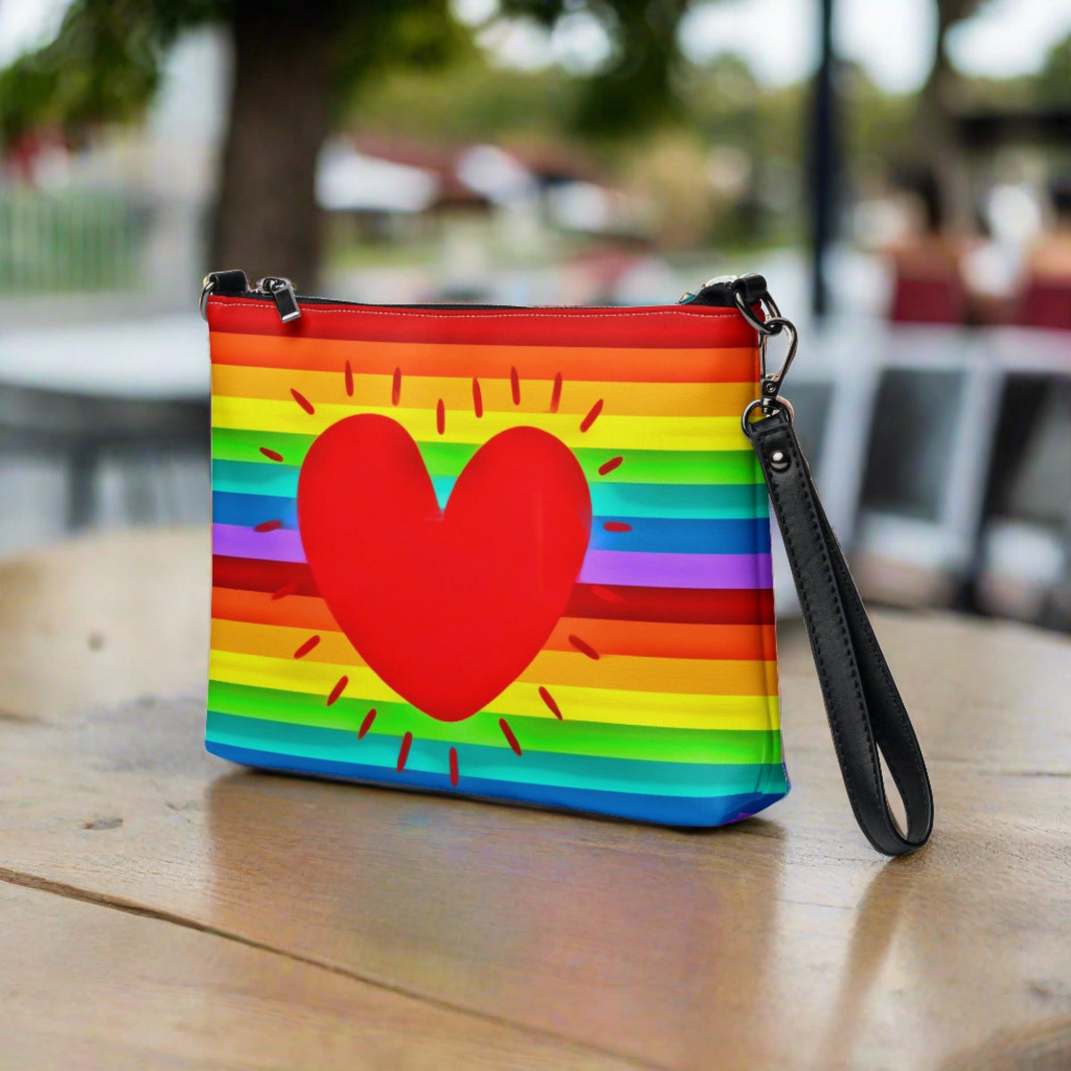 Rainbow Love Pride Crossbody Bag Shoulder Purse Wristlet Clutch