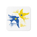 Peace Doves Heart Cork-back Coaster