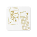Old Fashioned Eggnog Retro Style Christmas Cork-back Coaster