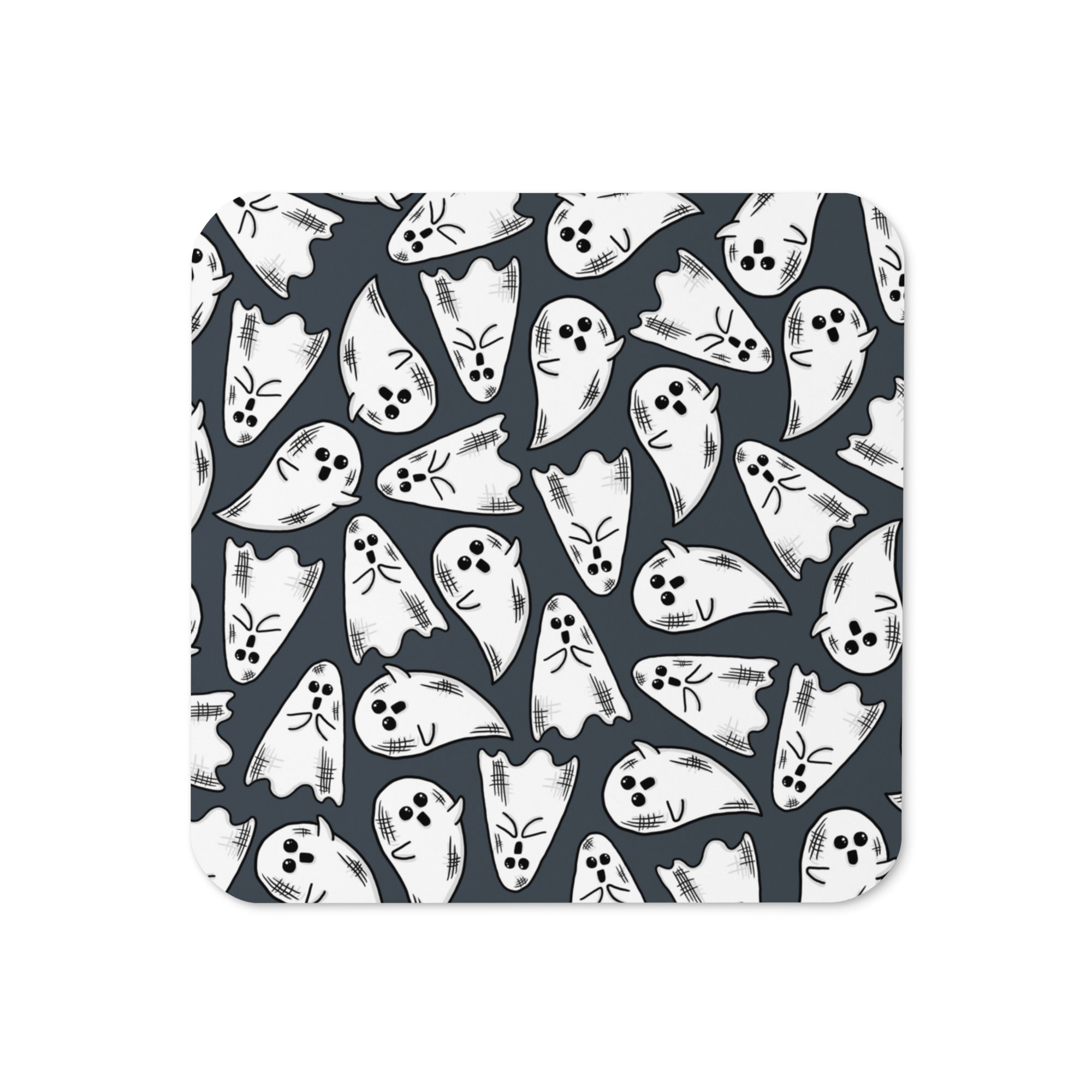 Cute Halloween Ghosts Print Cork-back Coaster