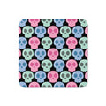 Pastel Goth Skulls Halloween Cork-back Coaster