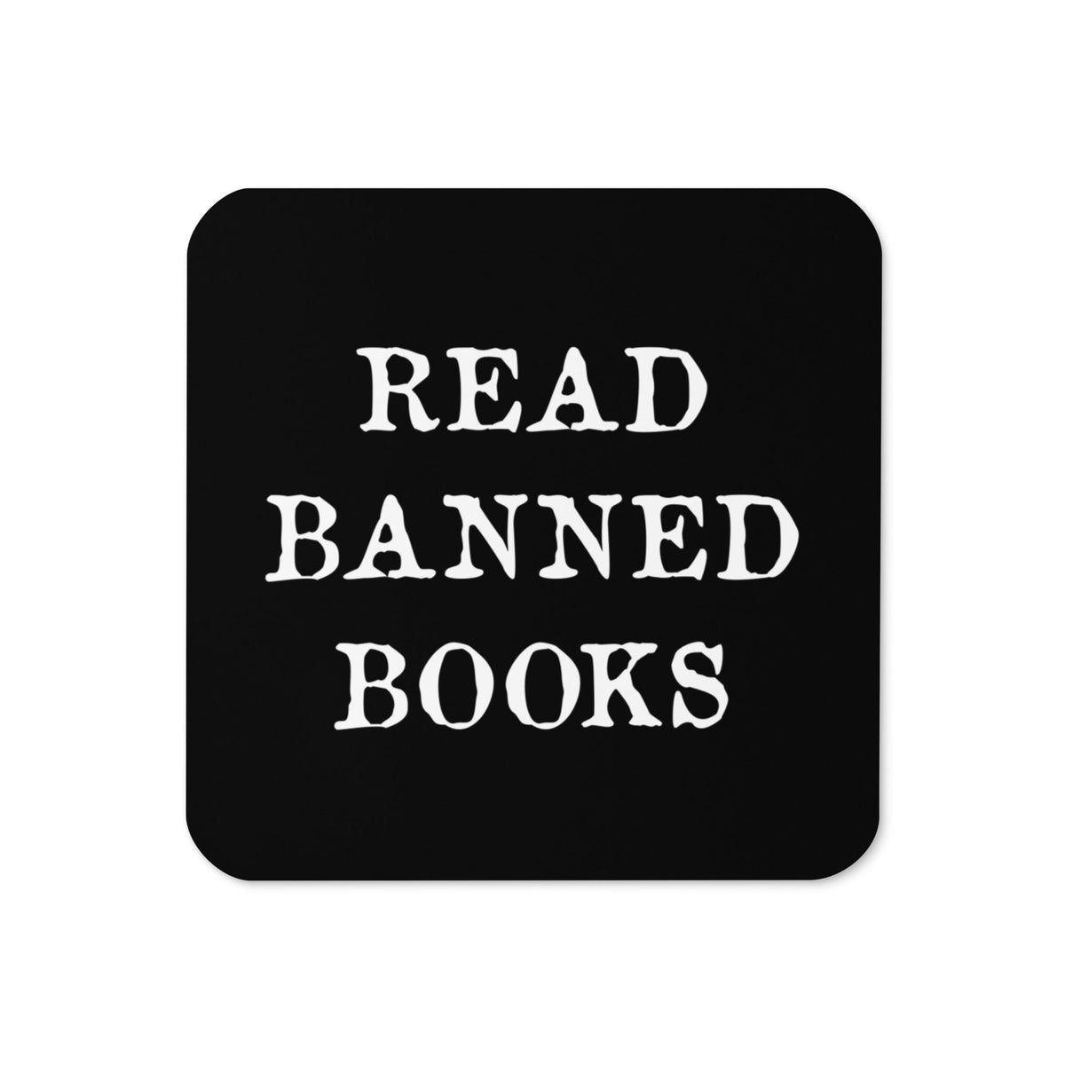 Read Banned Books Cork-back Coaster