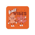 Fall Vibes Leaf Friends Retro Style Fall Autumn Cork-back Coaster