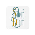 Silent Night Mid Century Retro Style Christmas Cork-back Coaster
