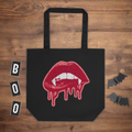 Vampire Fangs Halloween Eco Cotton Tote Bag