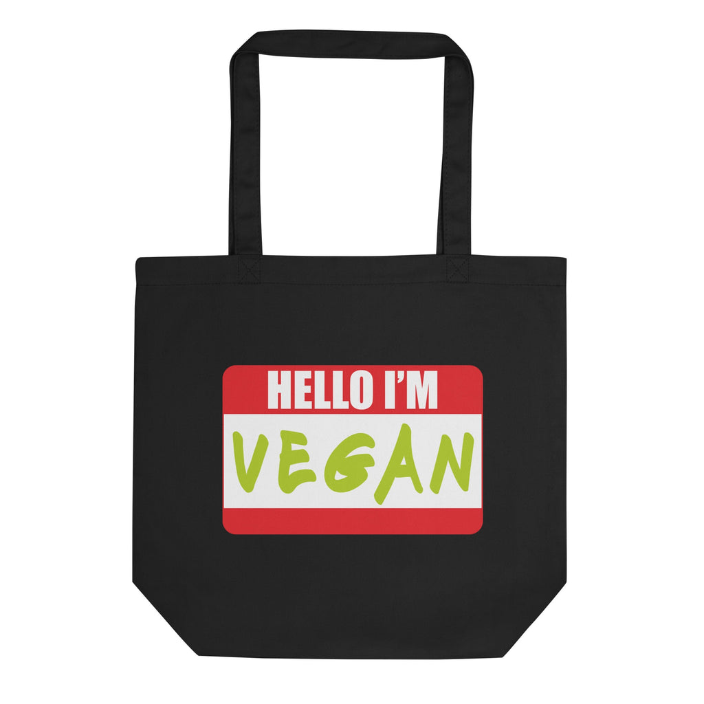 Hello I'm Vegan Eco Cotton Tote Bag