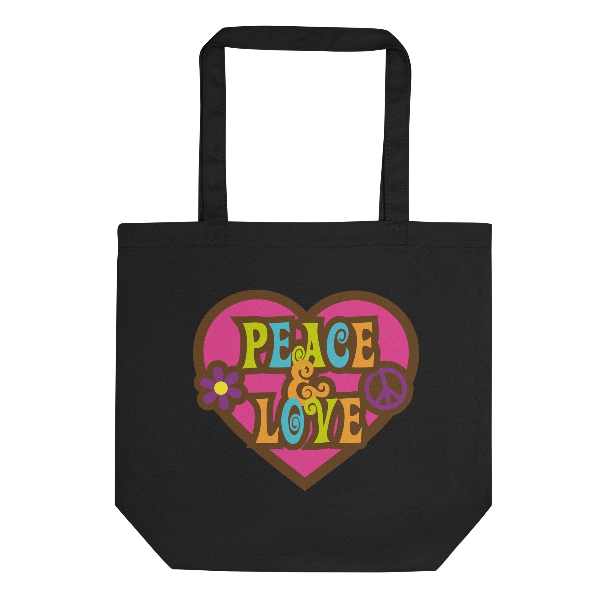 Peace & Love Eco Cotton Tote Bag
