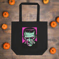Frankenstein Monster Retro Halloween Print Eco Cotton Tote Bag
