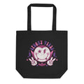 Spooky Vibes Cute Dracula Vampire Halloween Eco Cotton Tote Bag
