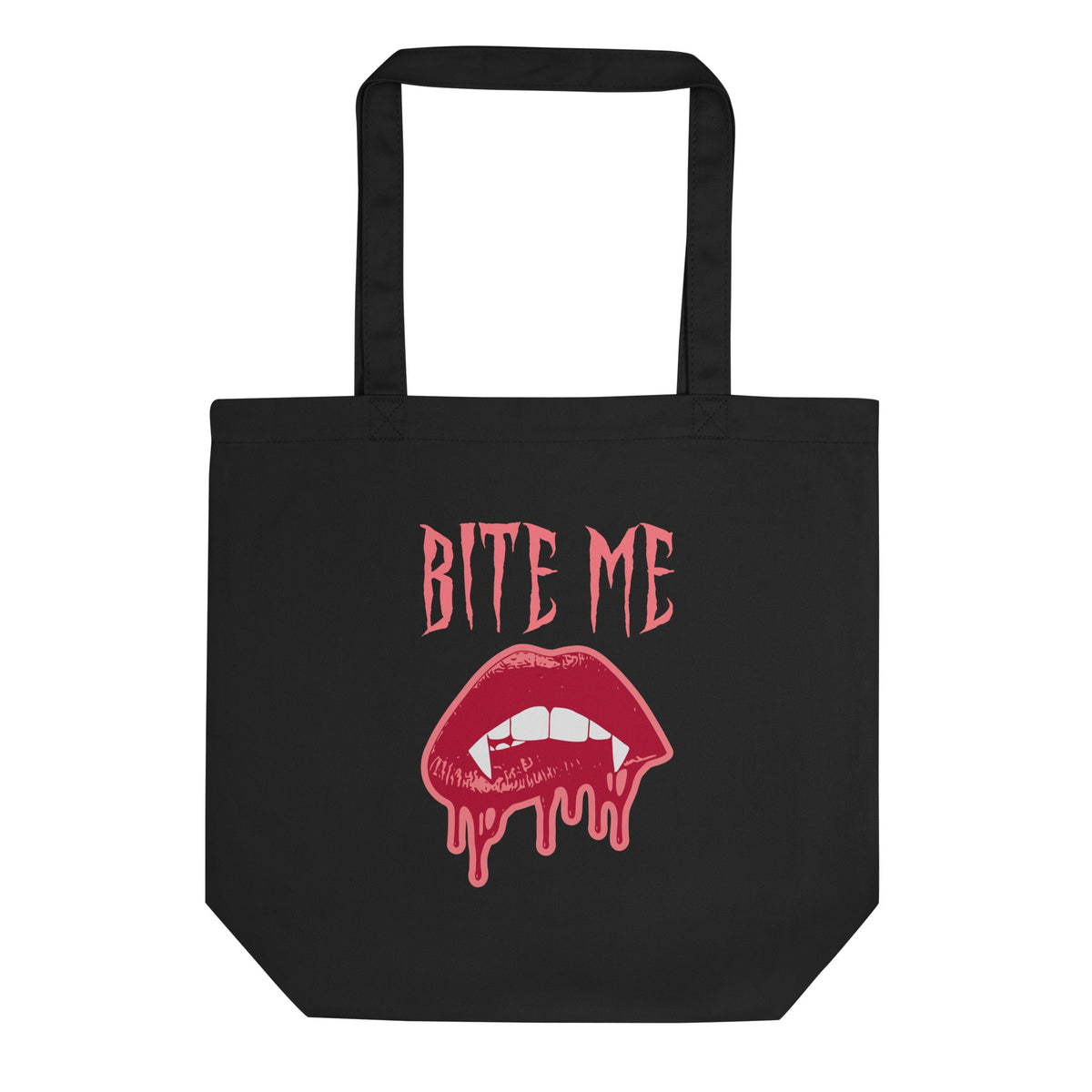 Bite Me Vampire Fangs Halloween Eco Cotton Tote Bag