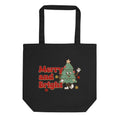 Merry And Bright Christmas Eco Cotton Tote Bag