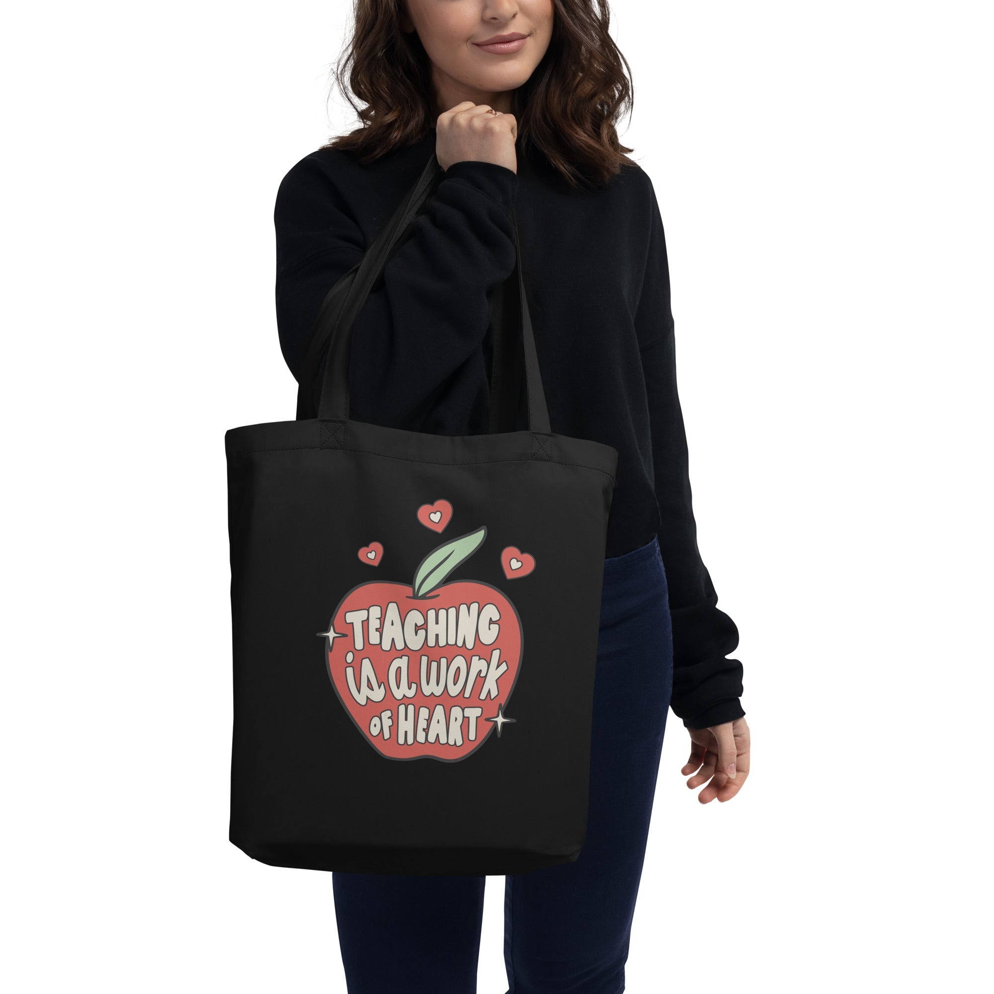 Teaching Is A Work Of Heart Eco Cotton Tote Bag