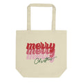 Merry Merry Merry Christmas Eco Cotton Tote Bag