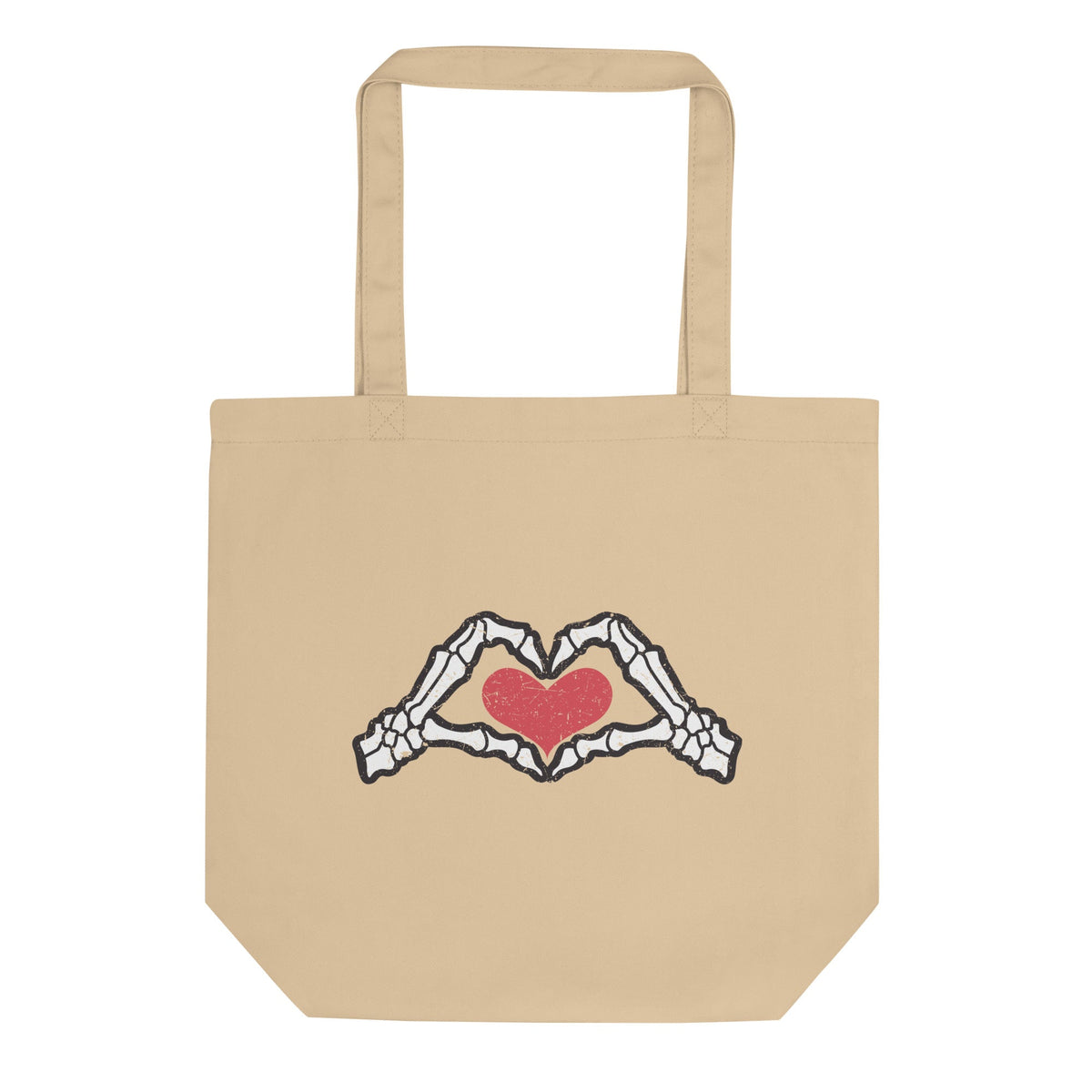 Skeleton Hearts Halloween Eco Cotton Tote Bag