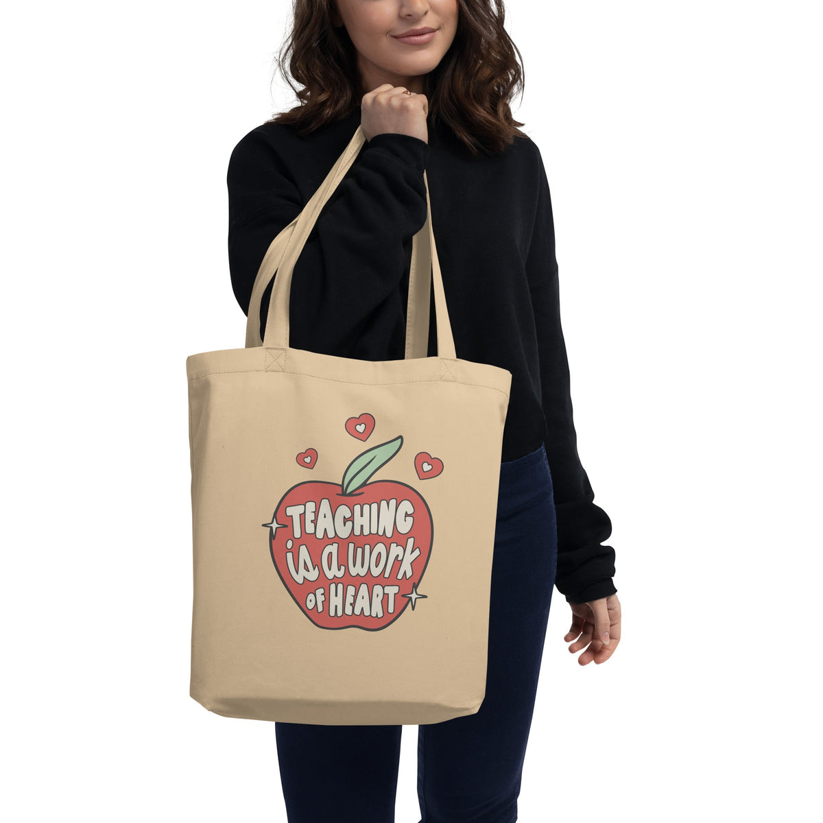 Teaching Is A Work Of Heart Eco Cotton Tote Bag