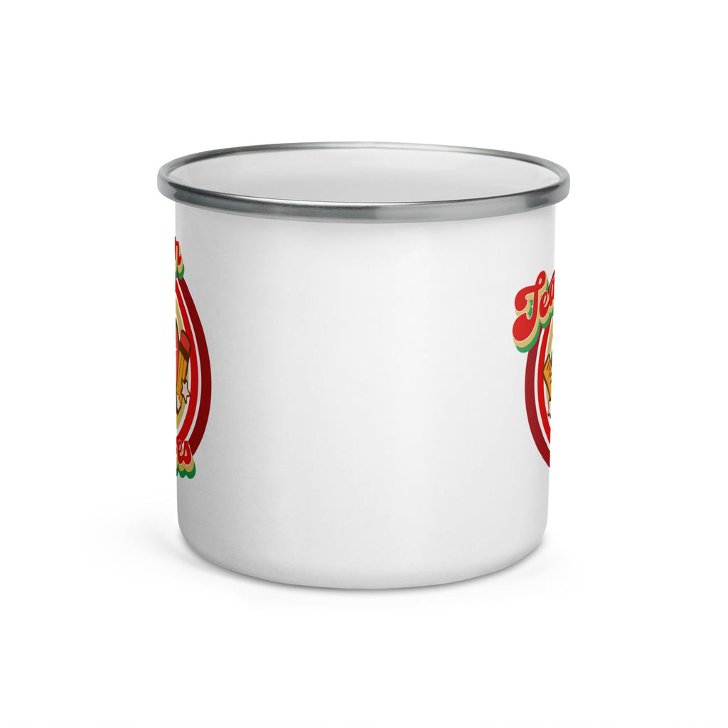 Teacher Vibes Hot Chocolate Camping Enamel Mug