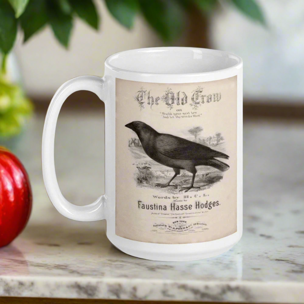 The Old Crow Mug Retro Vintage Sheet Music Halloween Coffee Mug