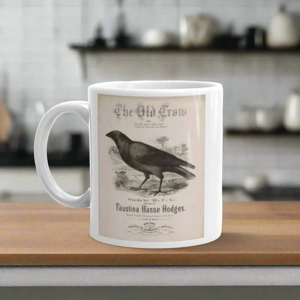 The Old Crow Mug Retro Vintage Sheet Music Halloween Coffee Mug