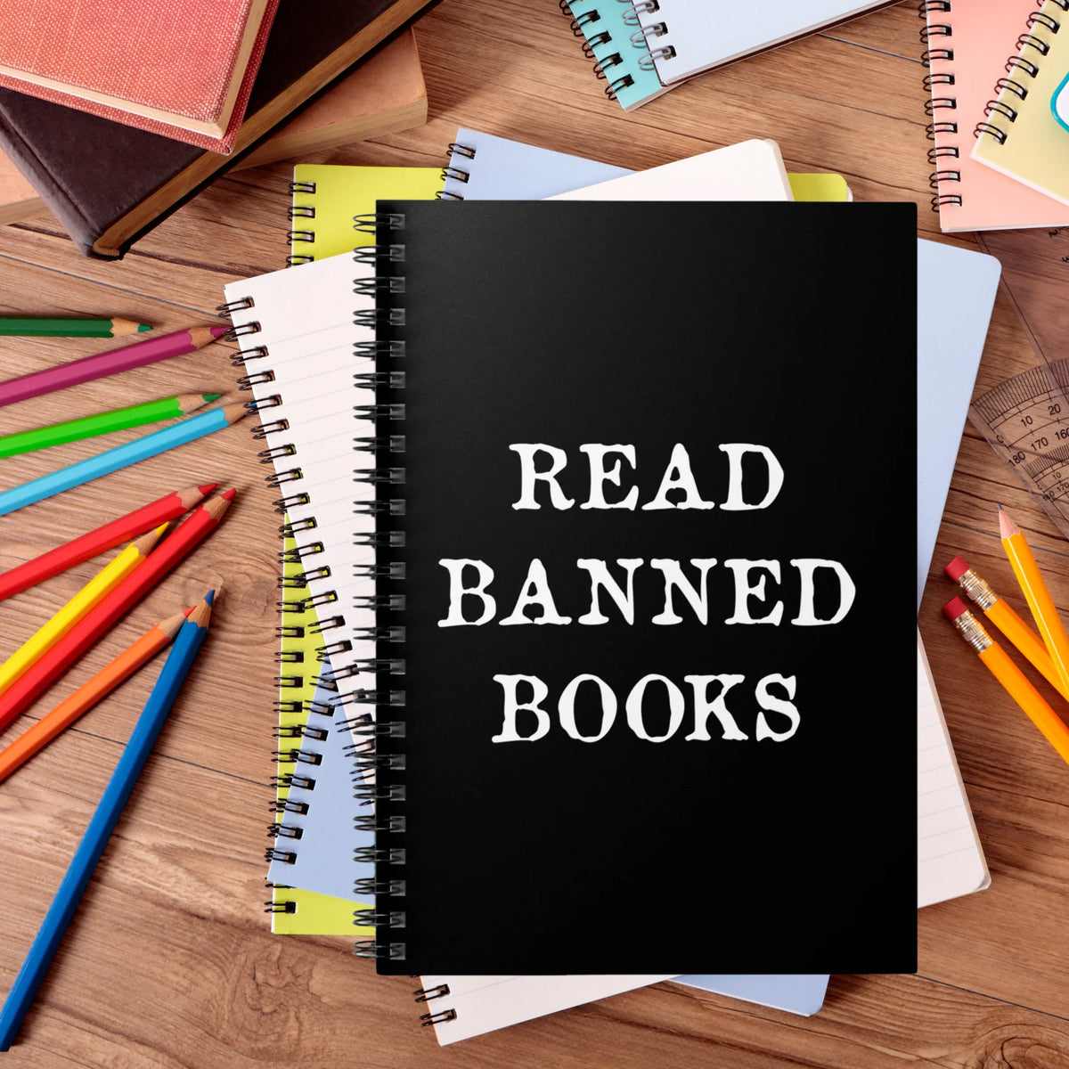 Read Banned Books Spiral Notebook - Ruled Line
