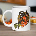 Gold Moon Halloween Witch Black Cat Retro Glossy Coffee Mug
