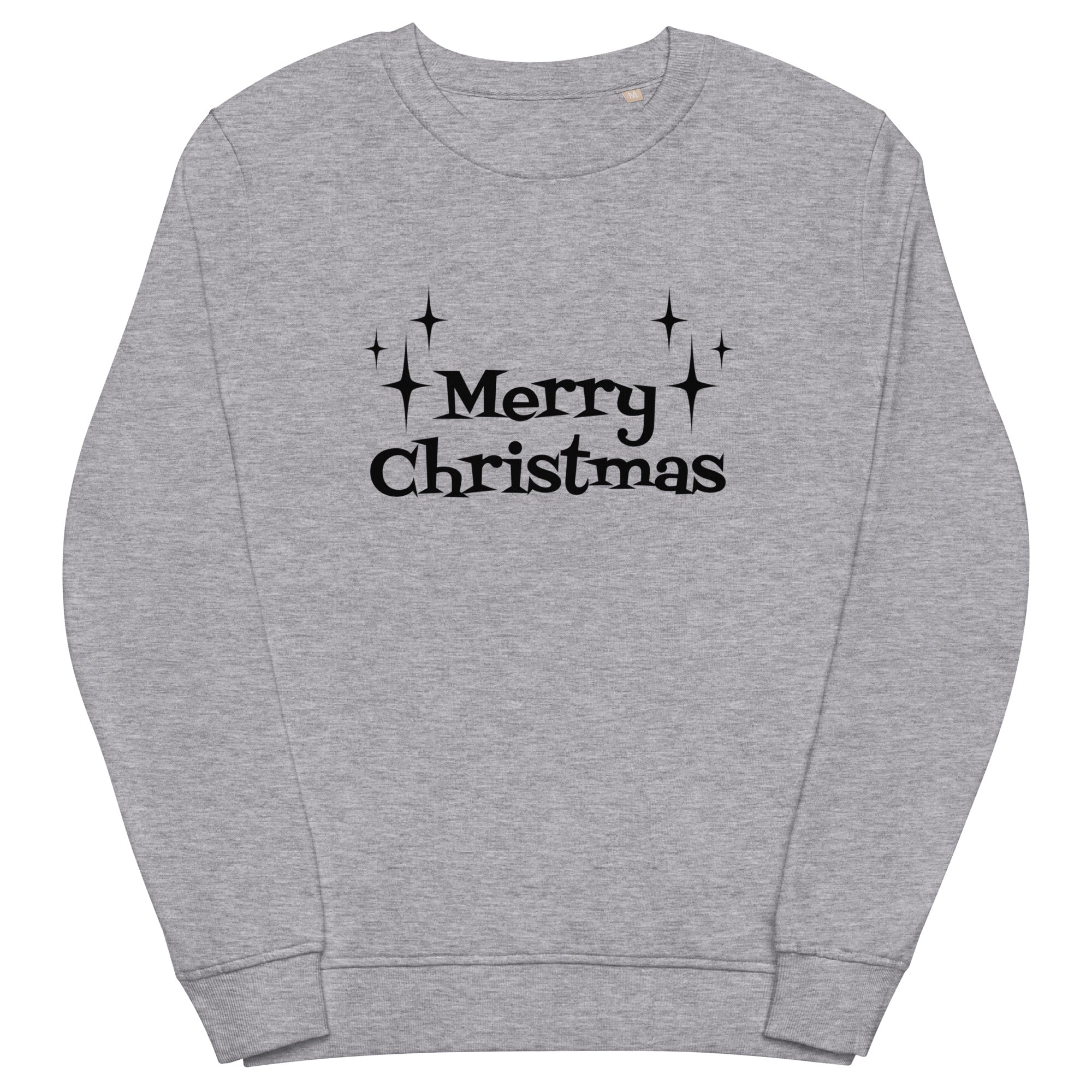 Merry Christmas Starburst Atomic Mid Century Retro Style Christmas Unisex Organic Sweatshirt