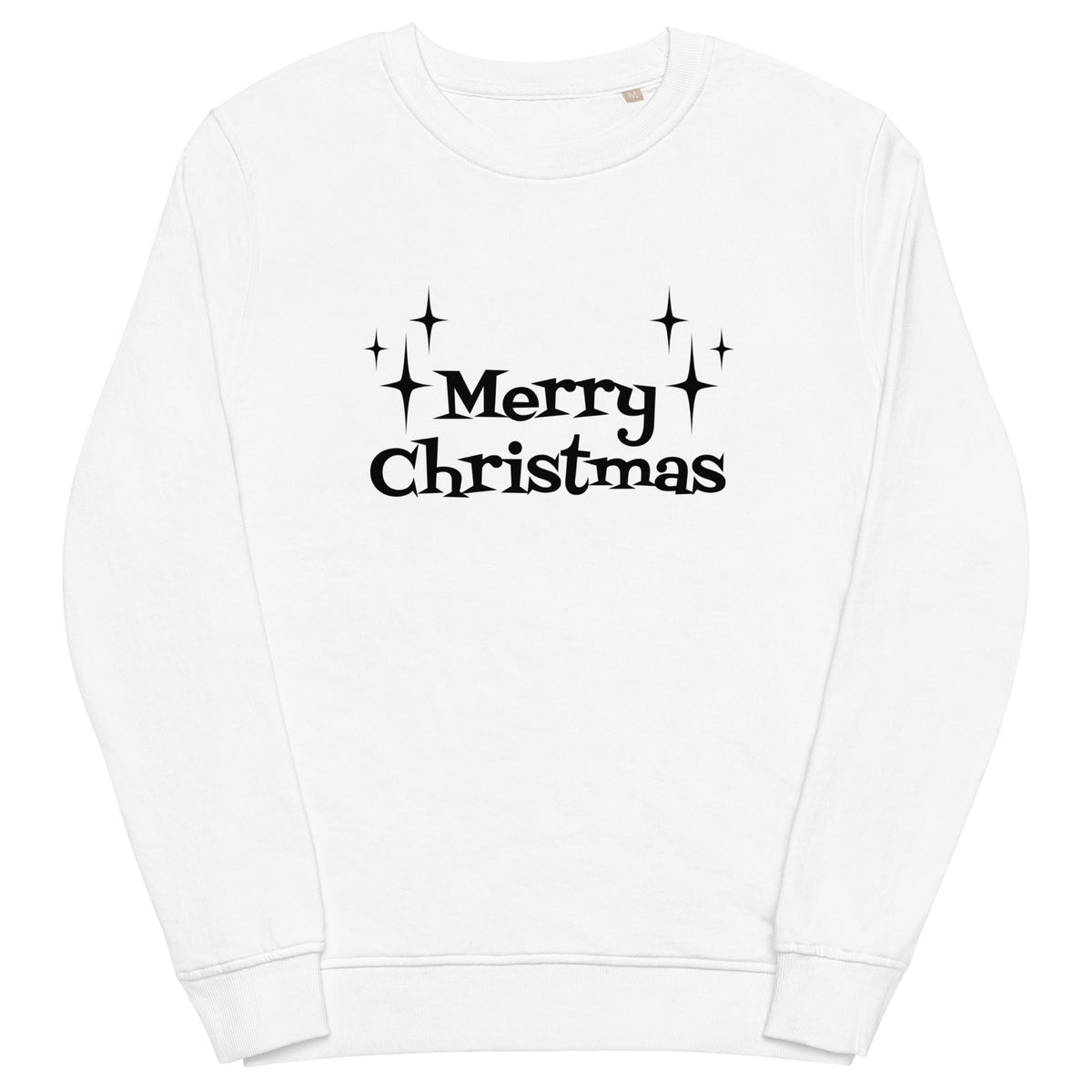 Merry Christmas Starburst Atomic Mid Century Retro Style Christmas Unisex Organic Sweatshirt