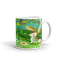 Rabbit Spring Glossy Mug - Retro Style