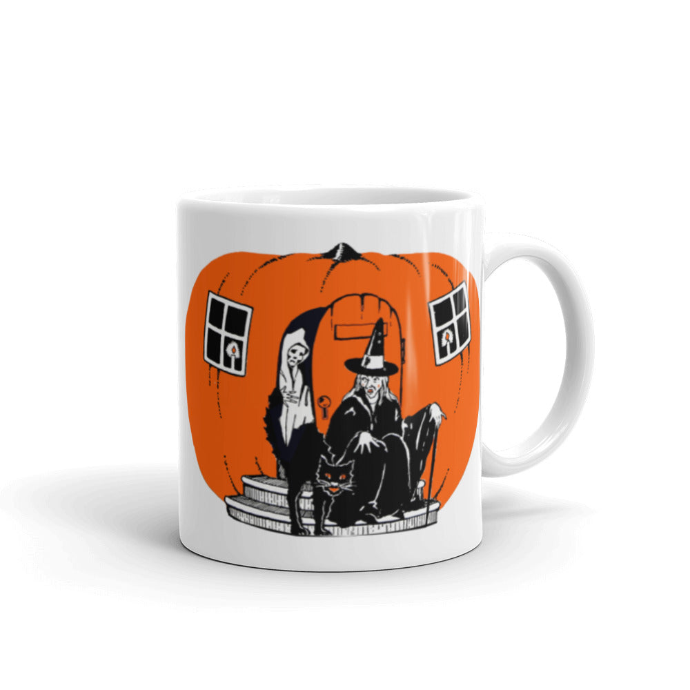 Vintage Halloween Witch Mug - Retro Style