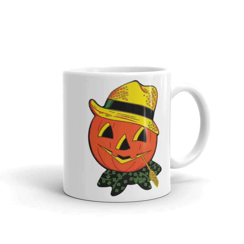 Vintage Style Halloween Mug, Retro Jack-O-Lantern Mug