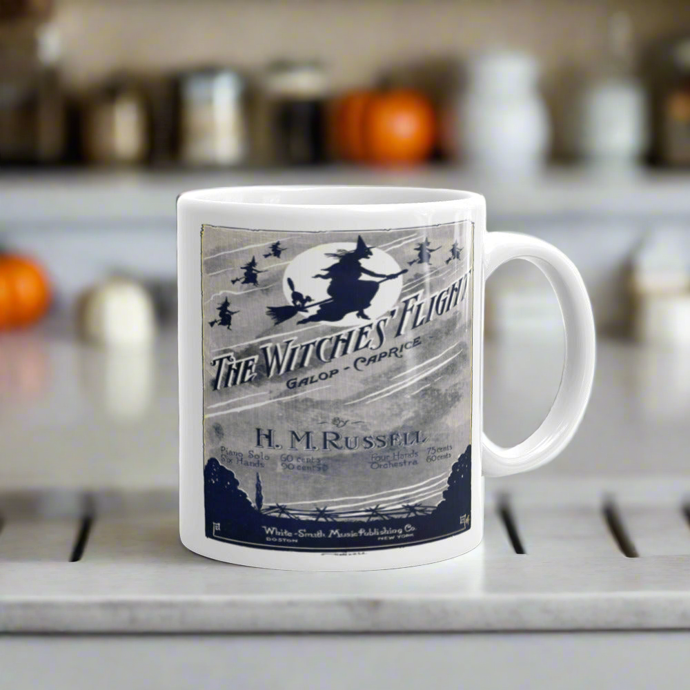 The Witches Flight Retro Halloween Coffee Mug