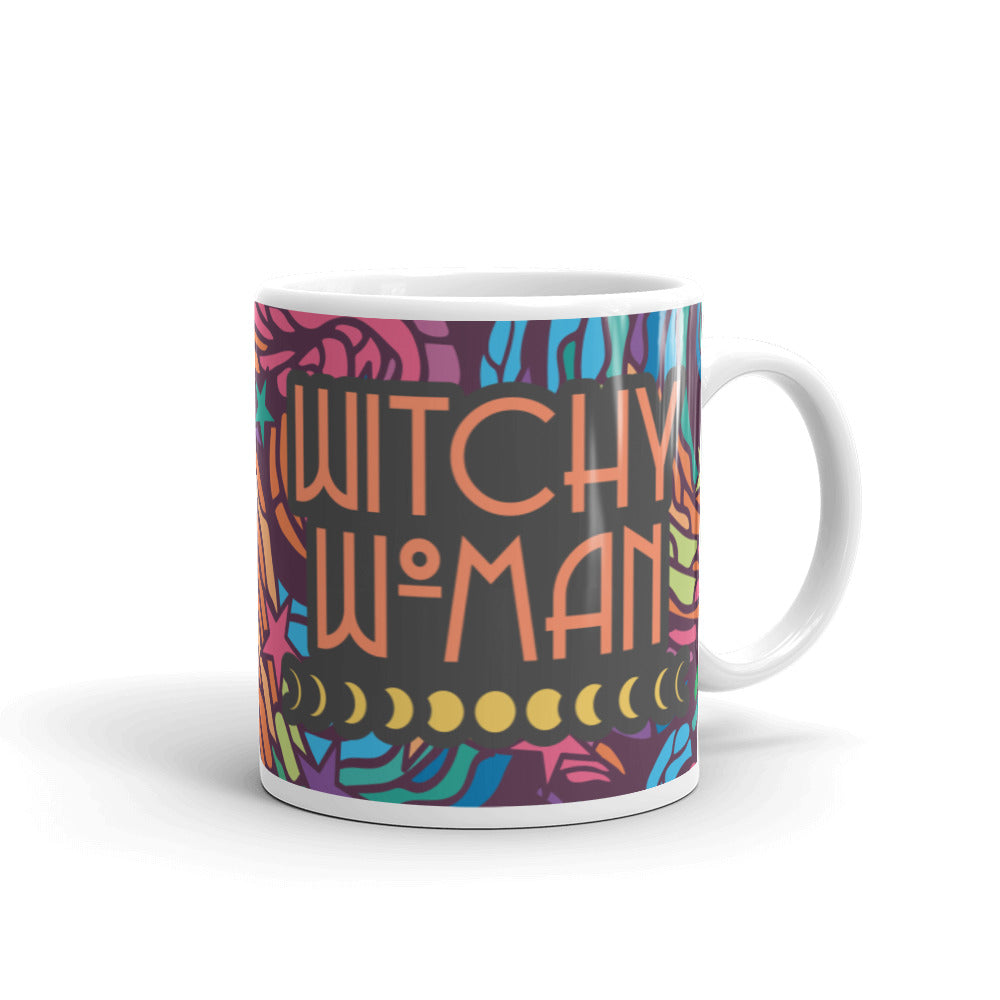 Witchy Woman Moons Celestial Glossy Mug