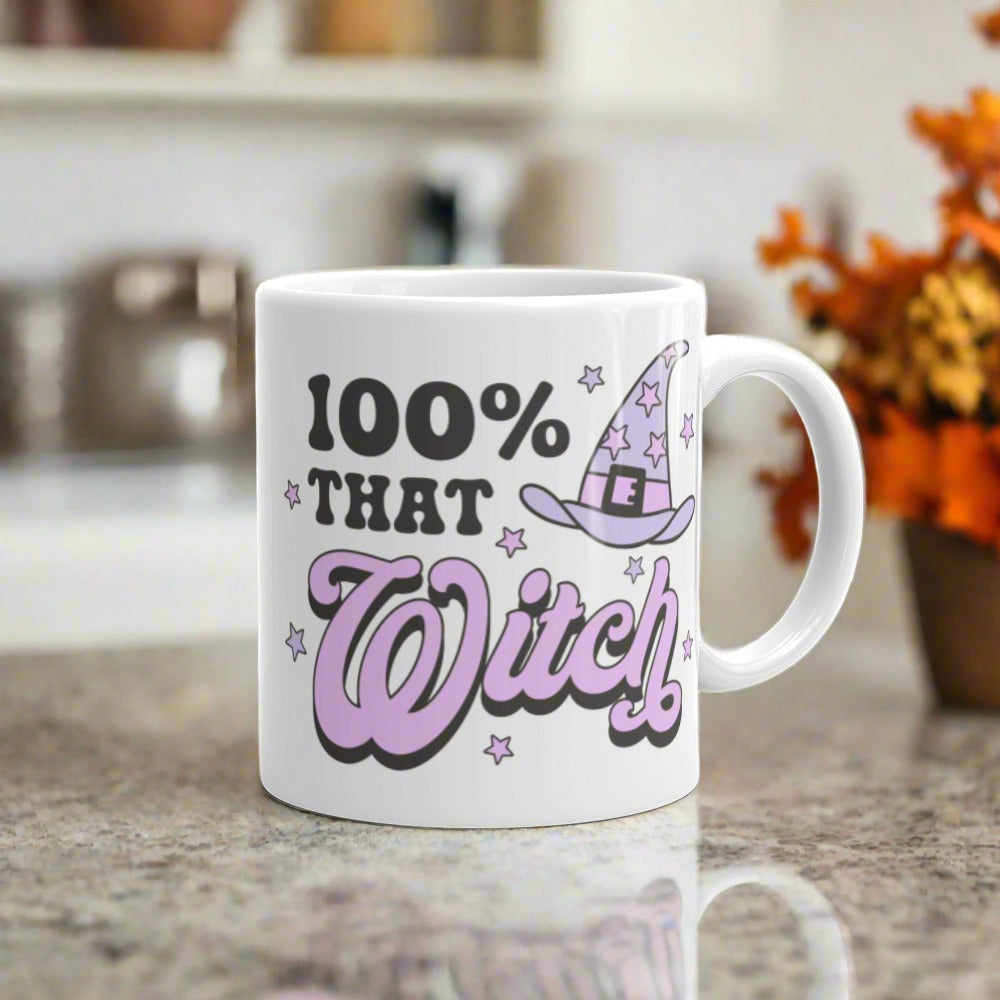 100% That Witch Halloween Celestial Glossy Coffee Mug