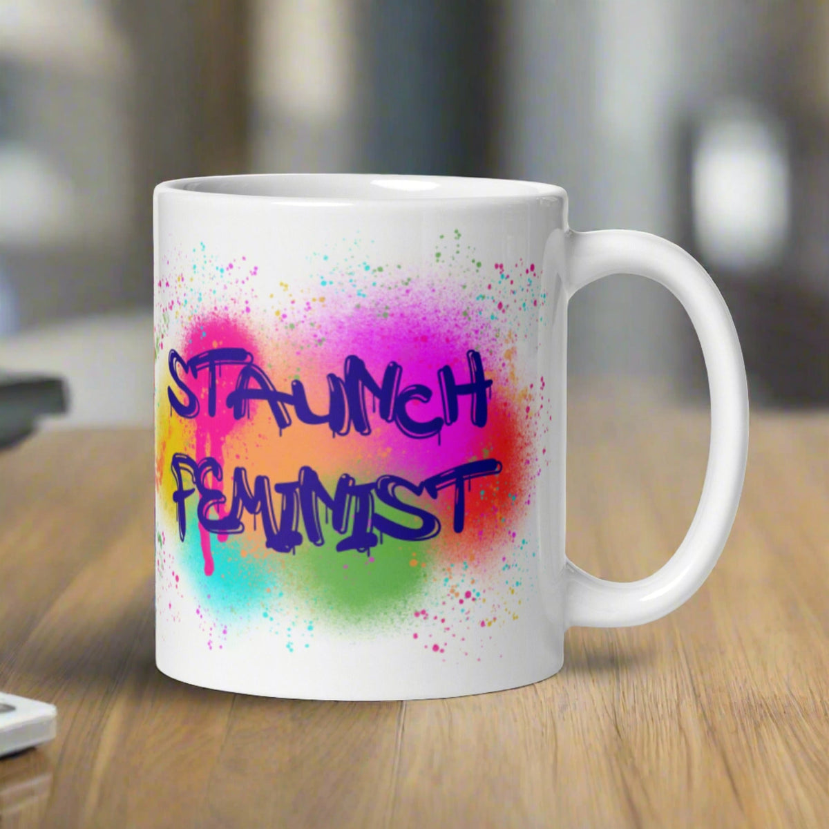 Staunch Feminist Graffiti Glossy Mug