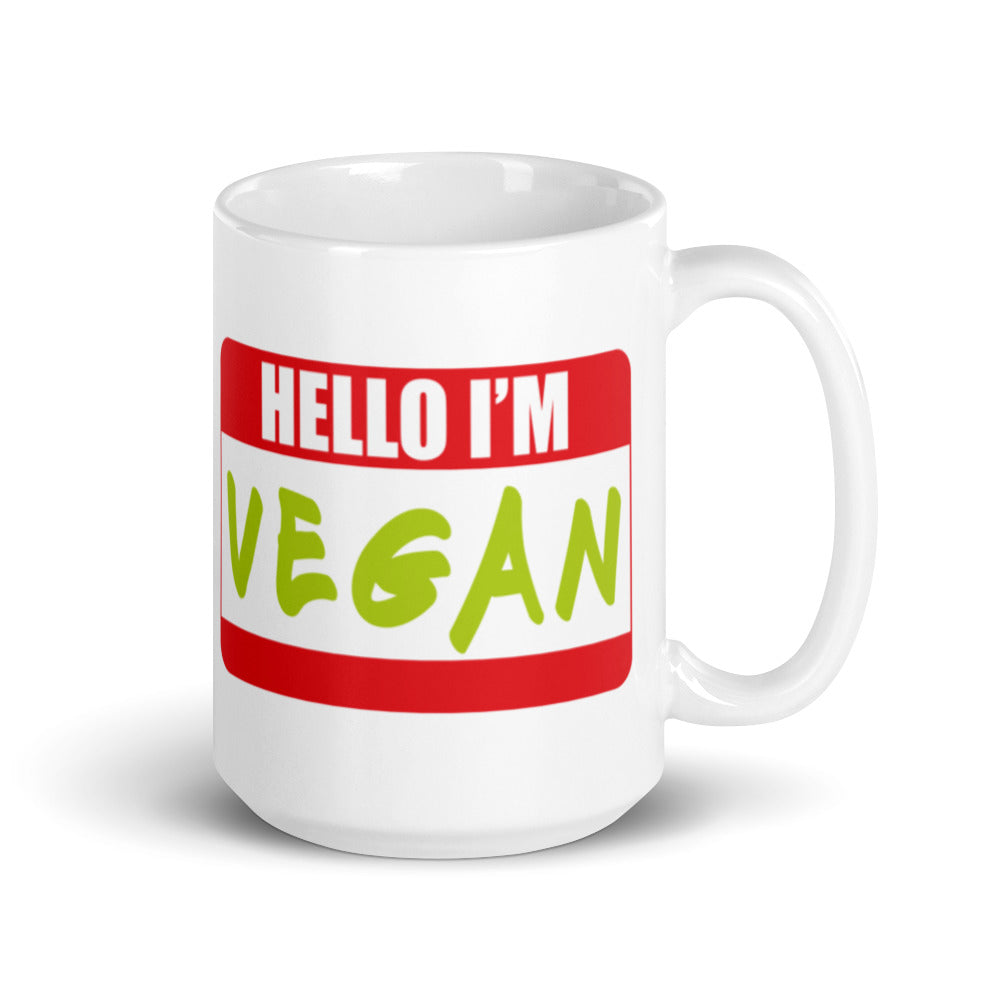 Hello I’m Vegan Glossy Mug