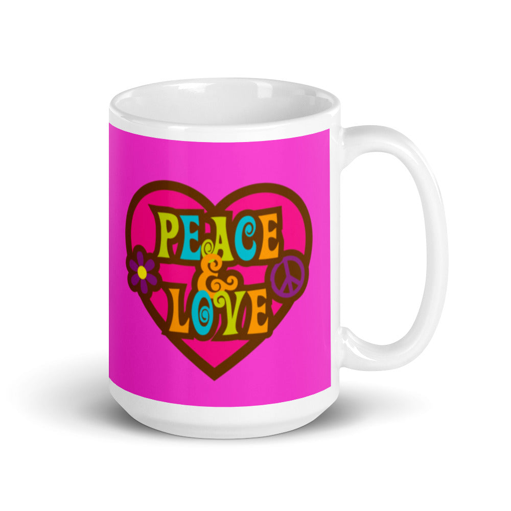 Peace & Love Glossy Mug