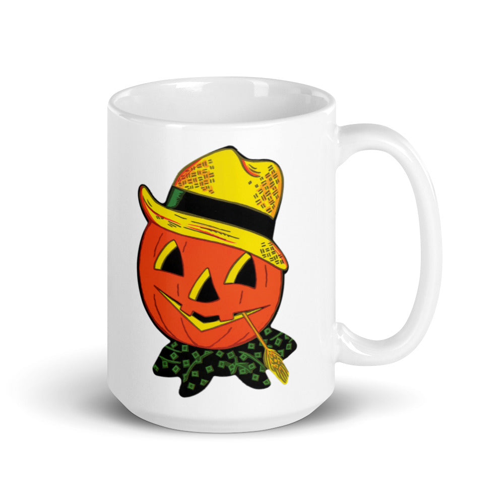 Vintage Style Halloween Mug, Retro Jack-O-Lantern Mug