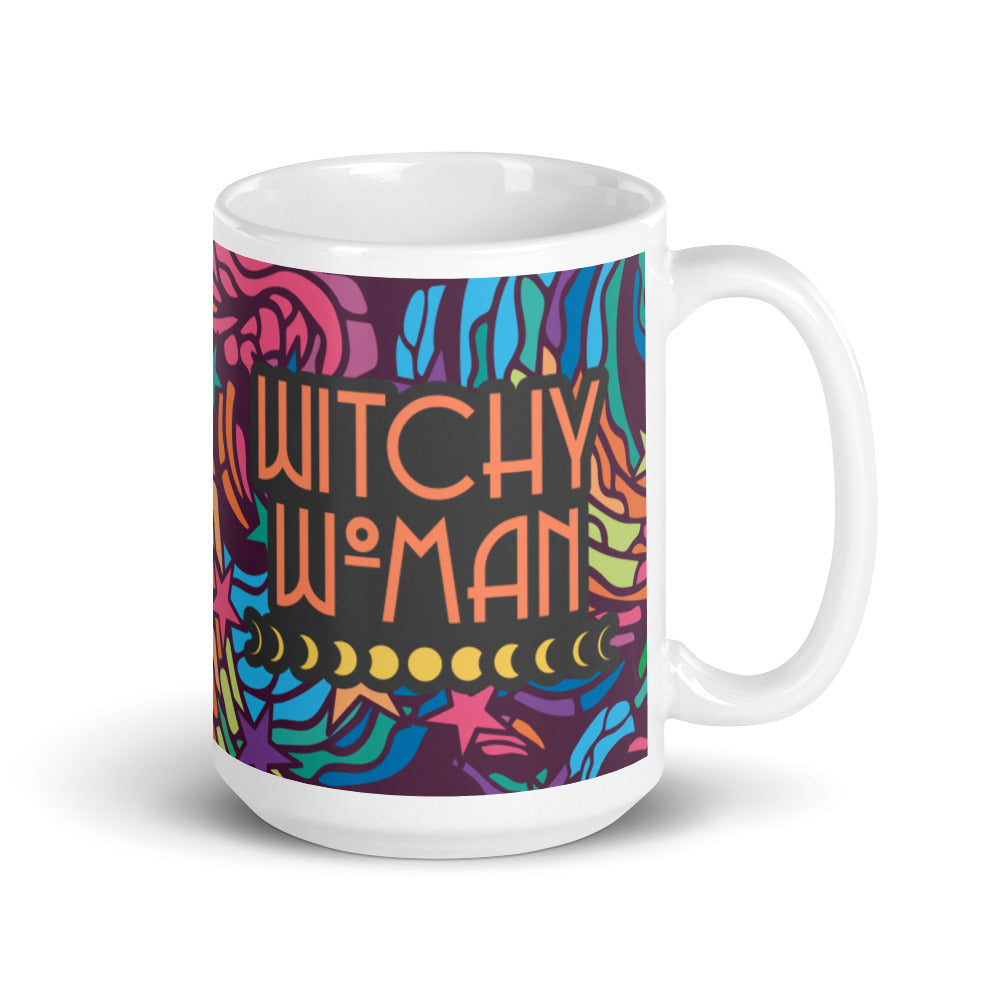 Witchy Woman Moons Celestial Glossy Mug